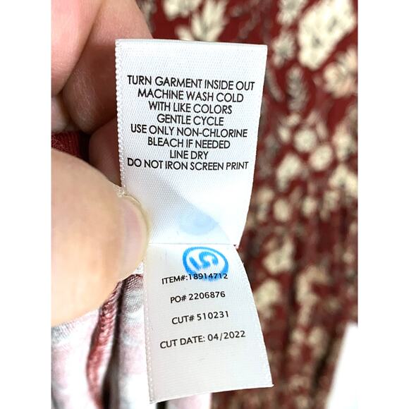 Torrid Super Soft Knit Mini Jersey Mock Neck Skater Dress 5X Bell Sleeves Floral - Picture 7 of 8